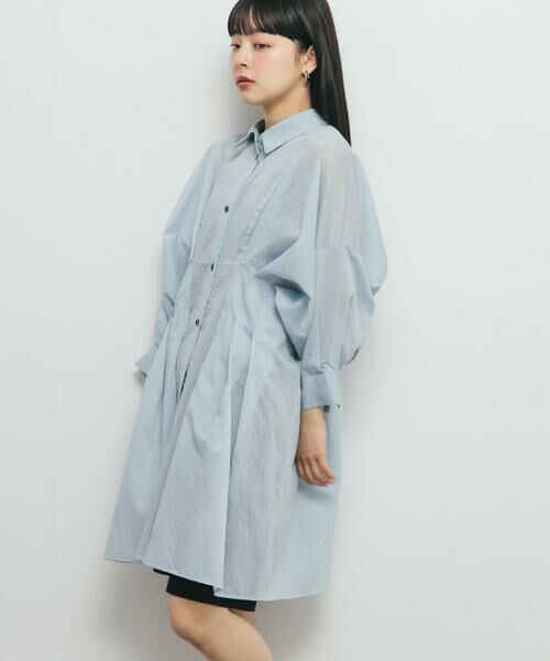 KBF / ケービーエフ ワンピース | ウエストタックシアーストライプミニワンピース | 詳細4