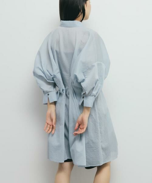 KBF / ケービーエフ ワンピース | ウエストタックシアーストライプミニワンピース | 詳細5