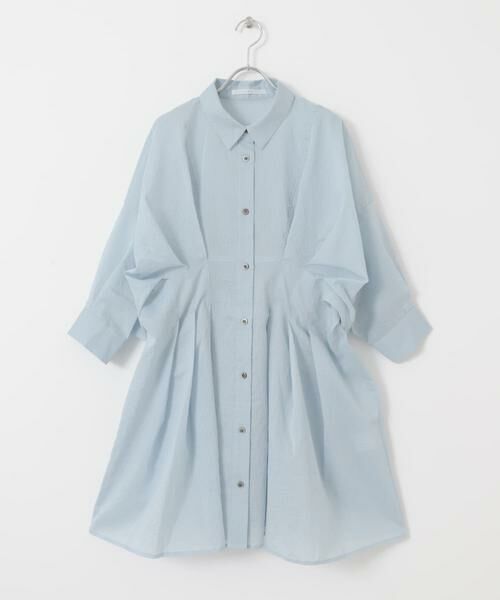 KBF / ケービーエフ ワンピース | ウエストタックシアーストライプミニワンピース | 詳細6