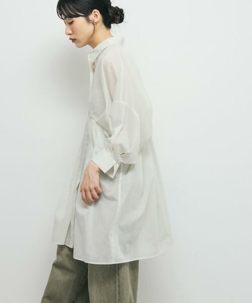 KBF / ケービーエフ ワンピース | ウエストタックシアーストライプミニワンピース | 詳細14