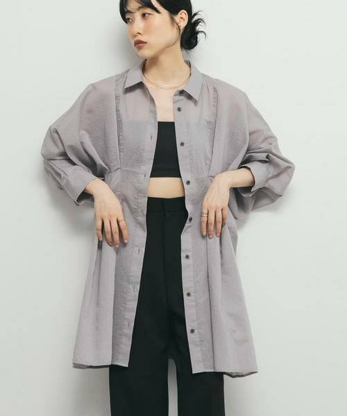 KBF / ケービーエフ ワンピース | ウエストタックシアーストライプミニワンピース | 詳細22