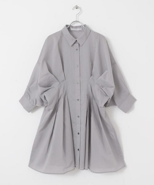 KBF / ケービーエフ ワンピース | ウエストタックシアーストライプミニワンピース | 詳細27