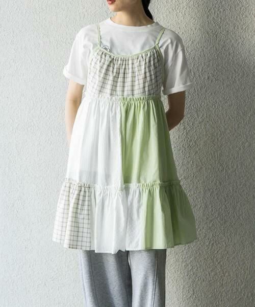 KBF / ケービーエフ ワンピース | パッチワークミニキャミワンピース | 詳細6