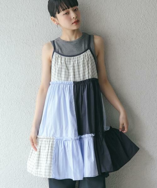 KBF / ケービーエフ ワンピース | パッチワークミニキャミワンピース | 詳細11