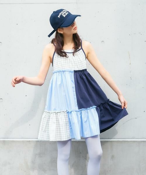 KBF / ケービーエフ ワンピース | パッチワークミニキャミワンピース | 詳細15