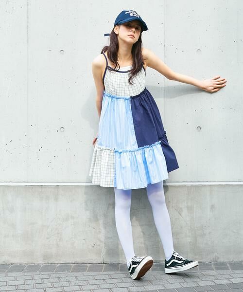 KBF / ケービーエフ ワンピース | パッチワークミニキャミワンピース | 詳細16