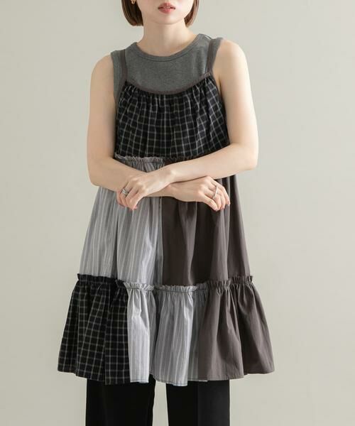 KBF / ケービーエフ ワンピース | パッチワークミニキャミワンピース | 詳細23