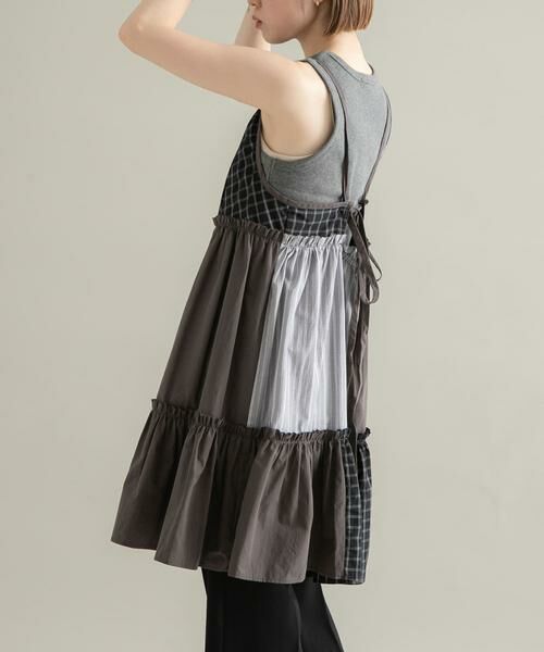 KBF / ケービーエフ ワンピース | パッチワークミニキャミワンピース | 詳細24