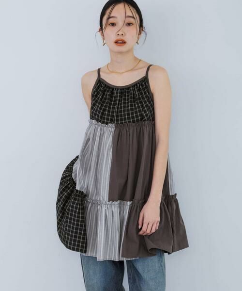 KBF / ケービーエフ ワンピース | パッチワークミニキャミワンピース | 詳細28