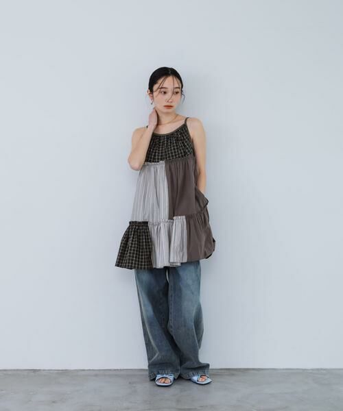 KBF / ケービーエフ ワンピース | パッチワークミニキャミワンピース | 詳細29