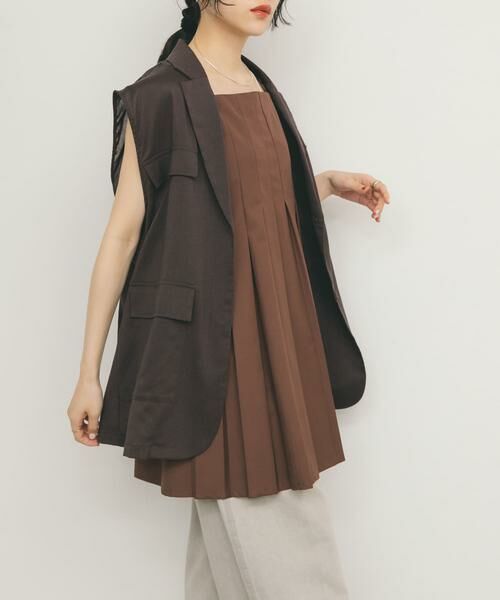 KBF / ケービーエフ ワンピース | タックプリーツミニワンピース | 詳細5