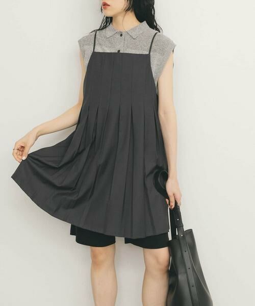 KBF / ケービーエフ ワンピース | タックプリーツミニワンピース | 詳細14