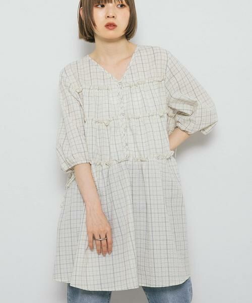 KBF / ケービーエフ ワンピース | サッカーチェックミニワンピース | 詳細2