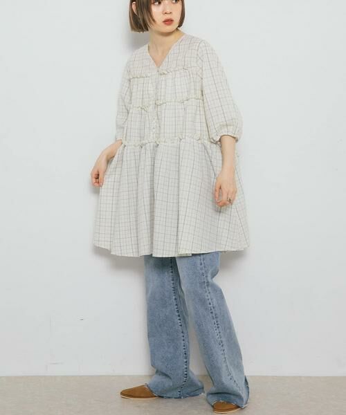 KBF / ケービーエフ ワンピース | サッカーチェックミニワンピース | 詳細3