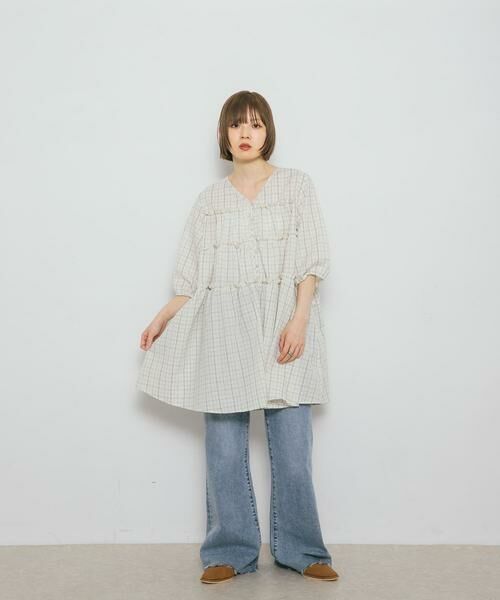 KBF / ケービーエフ ワンピース | サッカーチェックミニワンピース | 詳細6