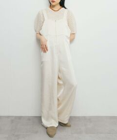 KBF / ケービーエフ サロペット・オールインワン | フロントZIPサテンサロペット