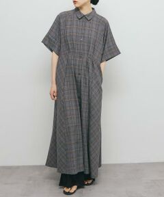 KBF / ケービーエフ ワンピース | チェックWIDEフレアワンピース