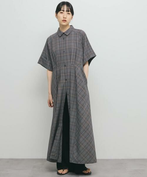 KBF / ケービーエフ ワンピース | チェックWIDEフレアワンピース | 詳細2