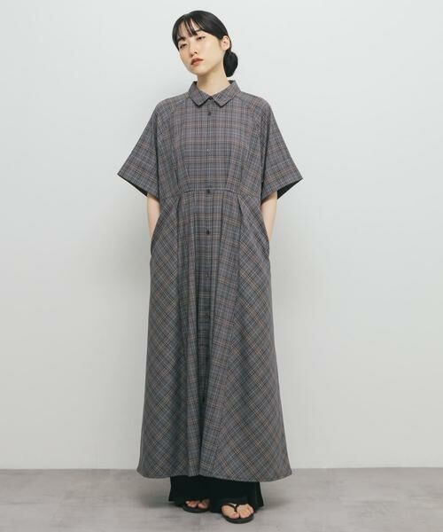 KBF / ケービーエフ ワンピース | チェックWIDEフレアワンピース | 詳細3