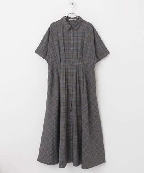 KBF / ケービーエフ ワンピース | チェックWIDEフレアワンピース | 詳細7