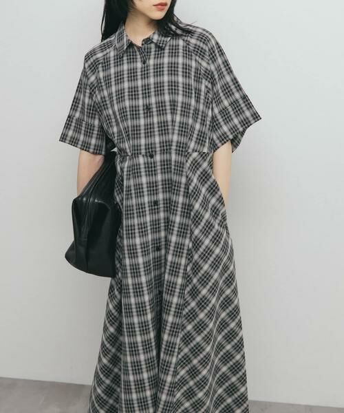 KBF / ケービーエフ ワンピース | チェックWIDEフレアワンピース | 詳細13