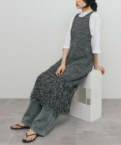 KBF / ケービーエフ ワンピース | ループフリンジニットワンピース