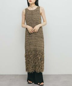 KBF / ケービーエフ ワンピース | ループフリンジニットワンピース