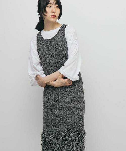 KBF / ケービーエフ ワンピース | ループフリンジニットワンピース | 詳細1