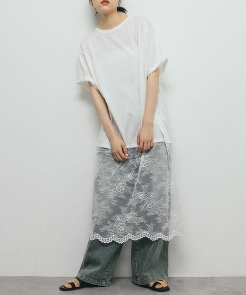 KBF / ケービーエフ ワンピース | レースヘムカットワンピース | 詳細1