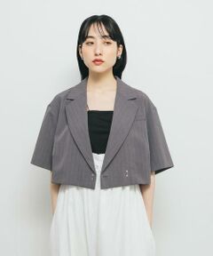 KBF / ケービーエフ その他アウター | ストライプショートジャケット