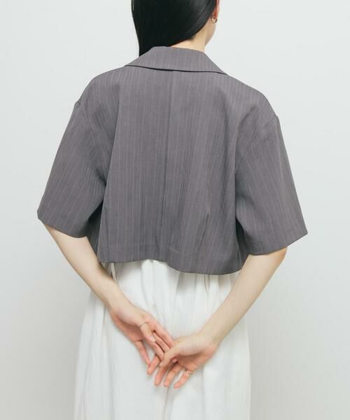 KBF / ケービーエフ その他アウター | ストライプショートジャケット | 詳細14