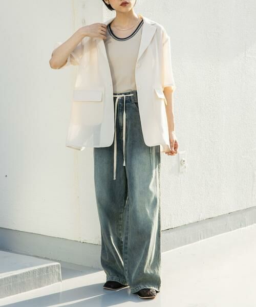 KBF / ケービーエフ その他アウター | ハーフスリーブシアージャケット | 詳細5