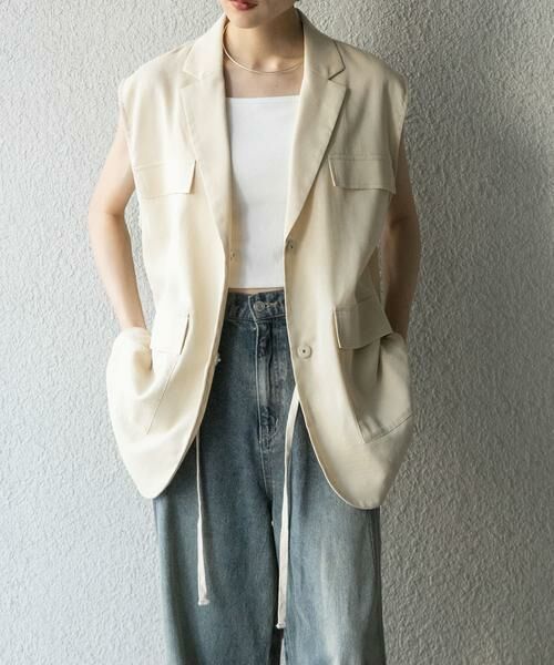 KBF / ケービーエフ その他アウター | ミリタリーシアーベスト(ライトベージュ)