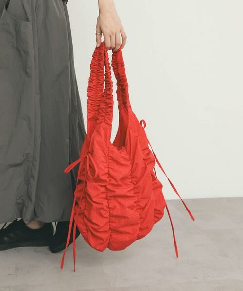 KBF / ケービーエフ ショルダーバッグ | チェックリボンギャザーBAG | 詳細1