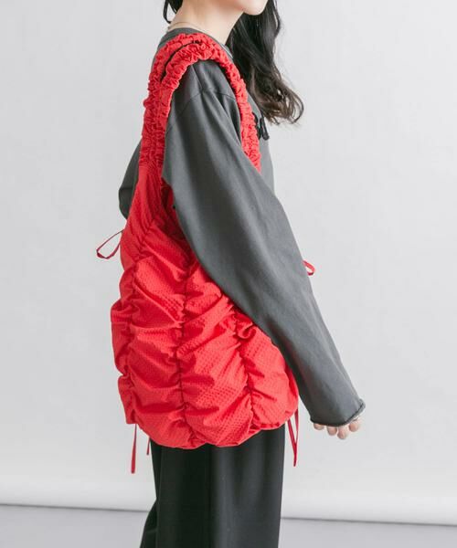 KBF / ケービーエフ ショルダーバッグ | チェックリボンギャザーBAG | 詳細4