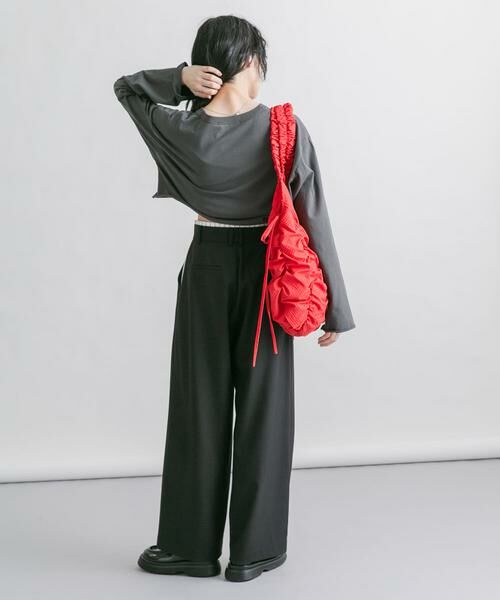 KBF / ケービーエフ ショルダーバッグ | チェックリボンギャザーBAG | 詳細5