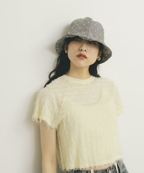 KBF / ケービーエフ ハット | 刺繍チェックチューリップHAT | 詳細9