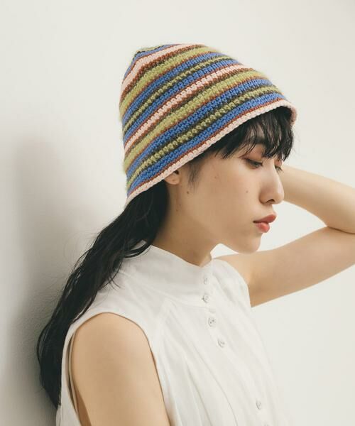 KBF / ケービーエフ ニットキャップ | マルチボーダーニットHAT | 詳細9