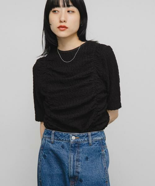 KBF / ケービーエフ Tシャツ | シャーリングホックトップス | 詳細12