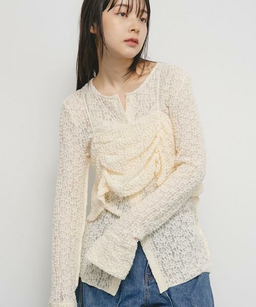 KBF / ケービーエフ Tシャツ | ビスチェSETレーストップス | 詳細2