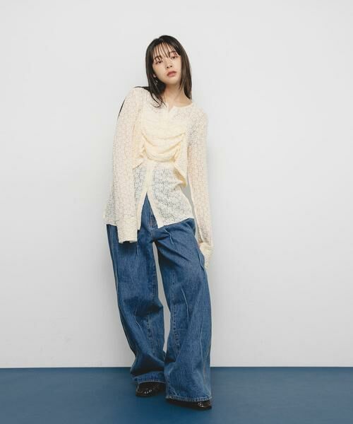 KBF / ケービーエフ Tシャツ | ビスチェSETレーストップス | 詳細6