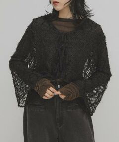 KBF / ケービーエフ カーディガン・ボレロ | フェザーメッシュカーディガン