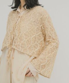 KBF / ケービーエフ カーディガン・ボレロ | フェザーメッシュカーディガン