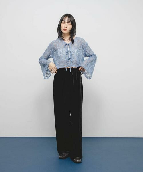 KBF / ケービーエフ カーディガン・ボレロ | フェザーメッシュカーディガン | 詳細4