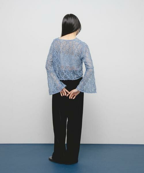 KBF / ケービーエフ カーディガン・ボレロ | フェザーメッシュカーディガン | 詳細6