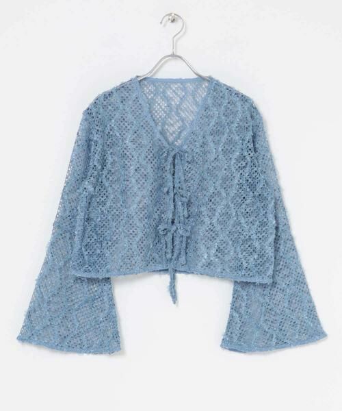 KBF / ケービーエフ カーディガン・ボレロ | フェザーメッシュカーディガン | 詳細7