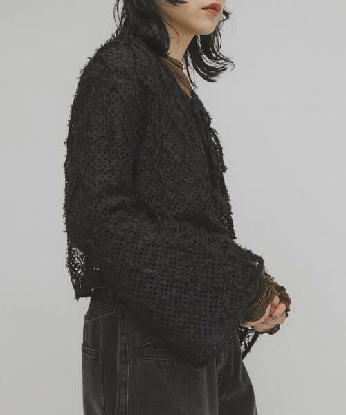 KBF / ケービーエフ カーディガン・ボレロ | フェザーメッシュカーディガン | 詳細14