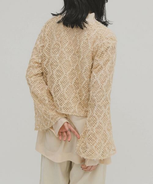 KBF / ケービーエフ カーディガン・ボレロ | フェザーメッシュカーディガン | 詳細23