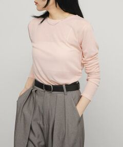 KBF / ケービーエフ Tシャツ | シアーリブデザインカットソー