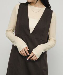 KBF / ケービーエフ Tシャツ | シアーリブデザインカットソー